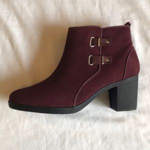 Maroon Clark’s Booties